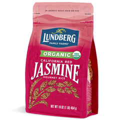 Lundberg Organic Red Jasmine Rice pack with resealable bag for freshness