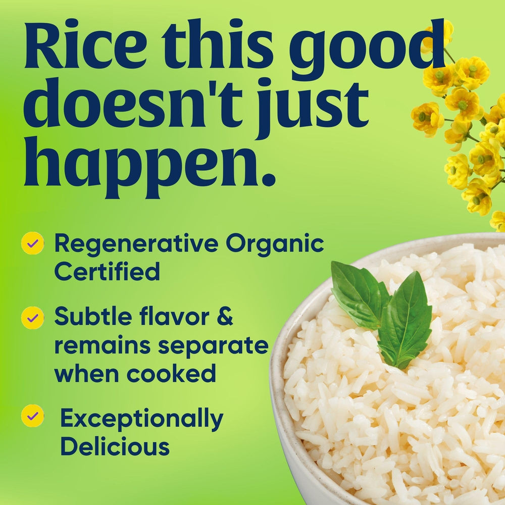 Lundberg organic vegan non-GMO label signals clean ingredients.