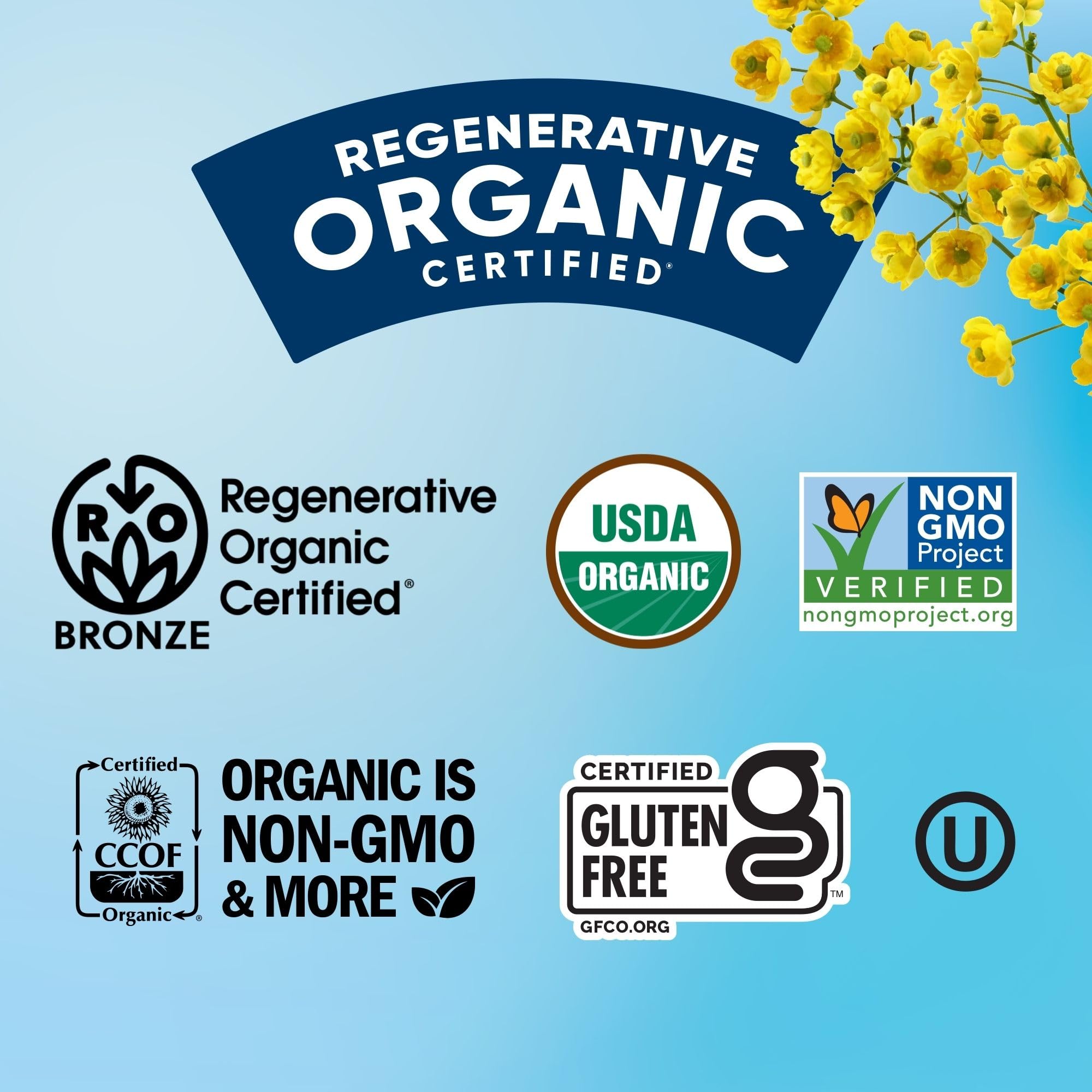Lundberg logo with regenerative organic certification on bag.