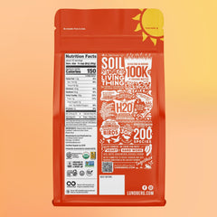 Lundberg regenerative organic-certified rice bag with logo, supports soil health and sustainable meals.