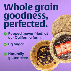 Lundberg Rice Cakes gluten-free stacked for a quick light snack