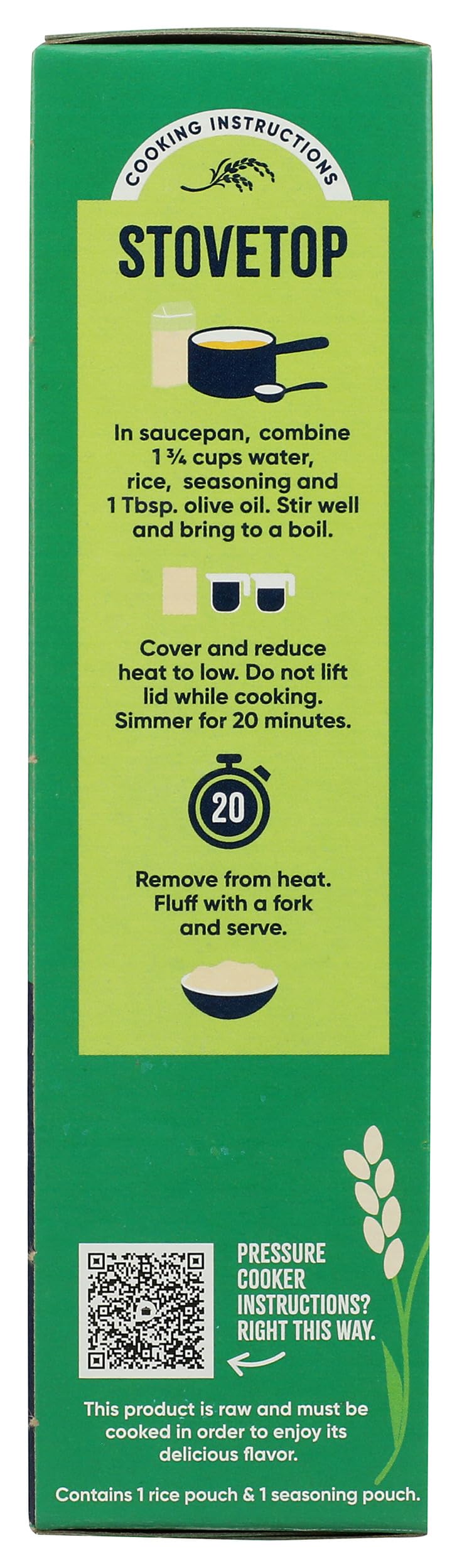 Lundberg Rice Pilaf White Cilantro Lime nutrition panel close-up for meal planning.
