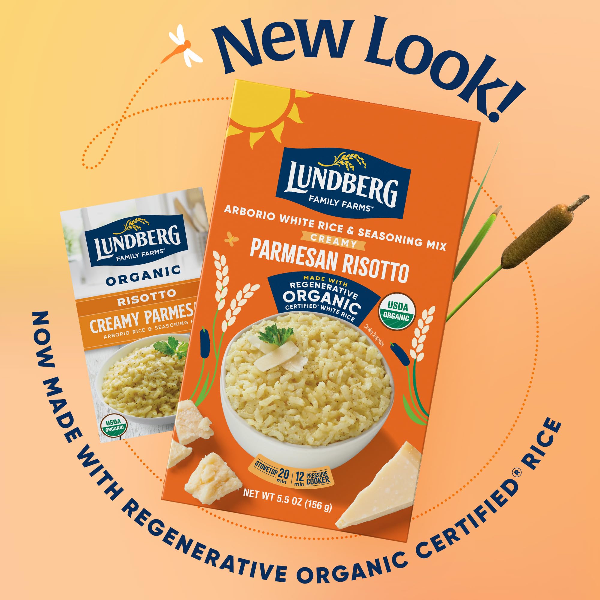 Stovetop preparation of Lundberg risotto in about 20 minutes for convenience.