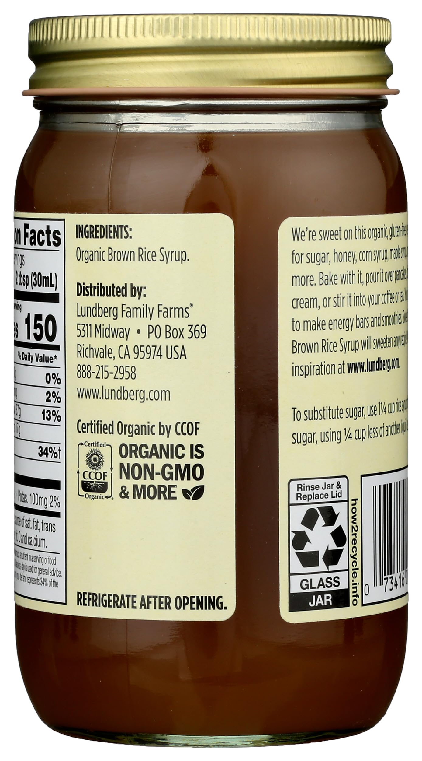 Lundberg Sweet Dreams syrup drizzled on pancakes highlighting gluten-free benefits