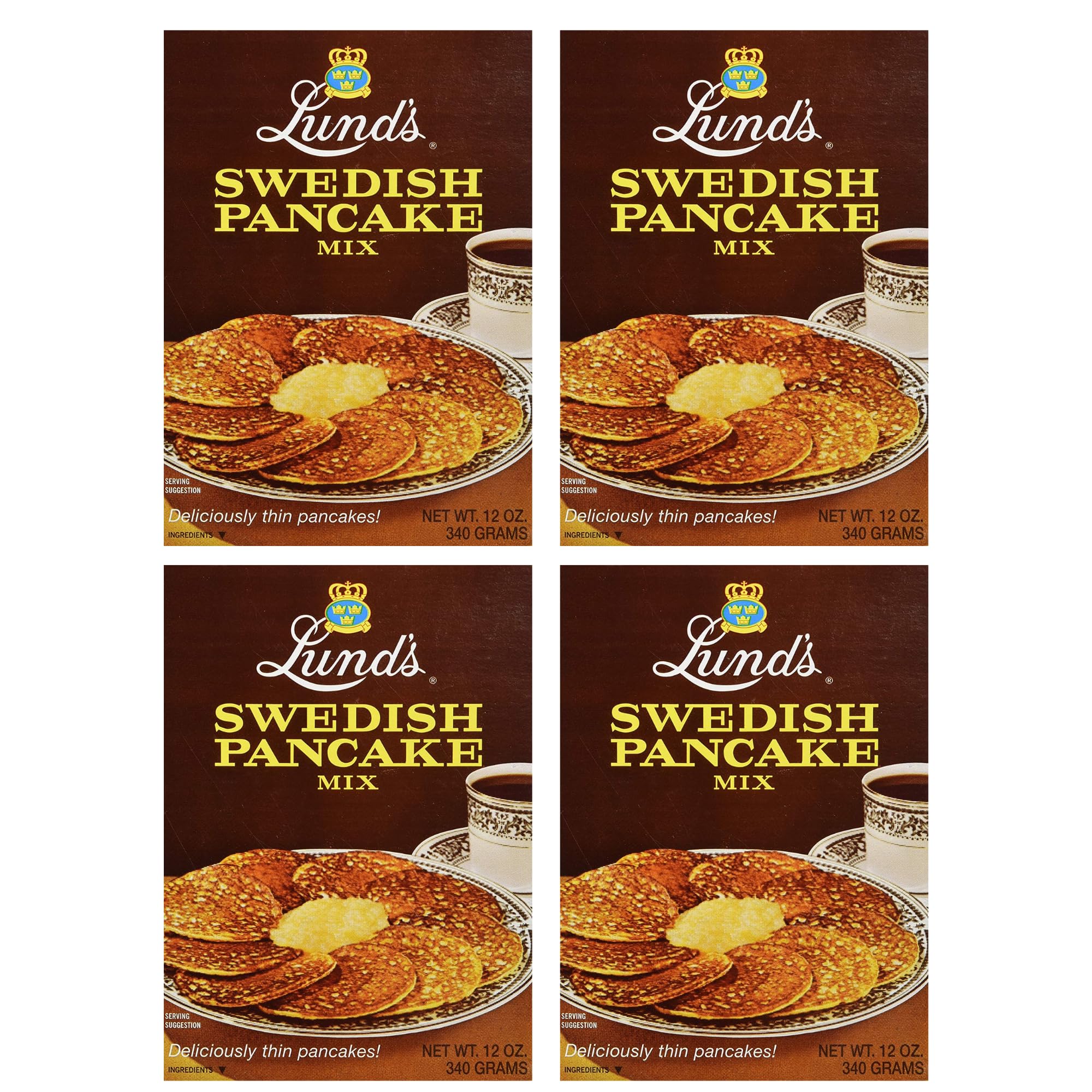 Lund’s Swedish Pancake Mix pack of 4 for easy, light crepes