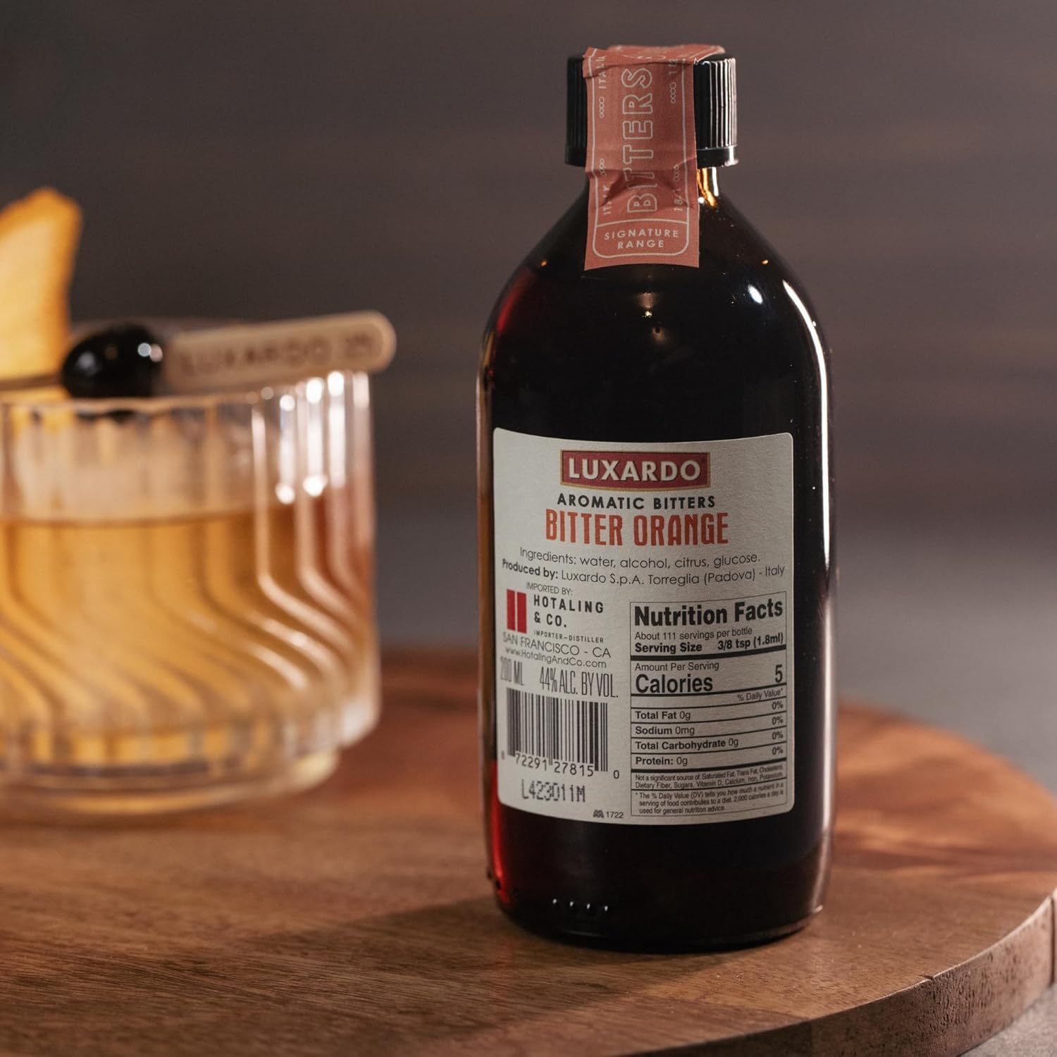Luxardo artisan label on bottle, reflecting over 200 years of craftsmanship