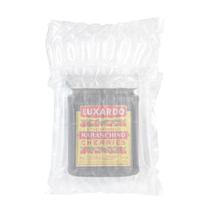 Luxardo candied cherries appear dark and decadent.