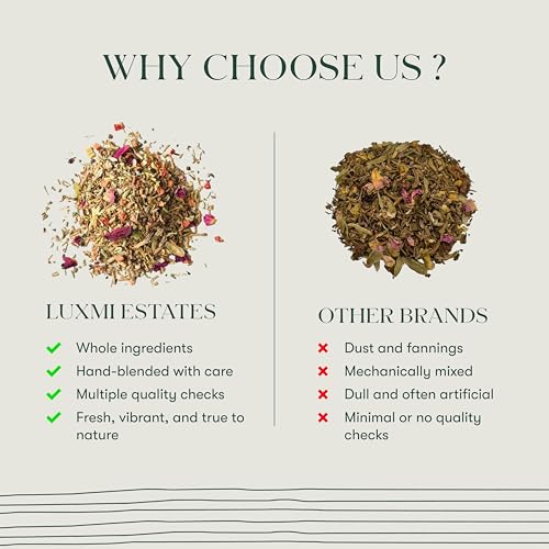 Hot brew of Luxmi Estates Valerian Dream tea with steam and smooth taste.