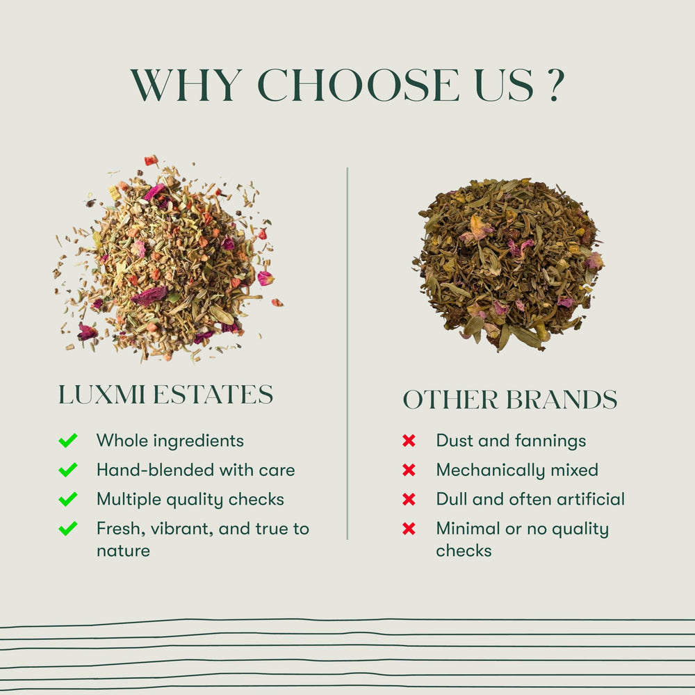 Luxmi Estates Valerian Dream valerian root detail highlighting calming properties