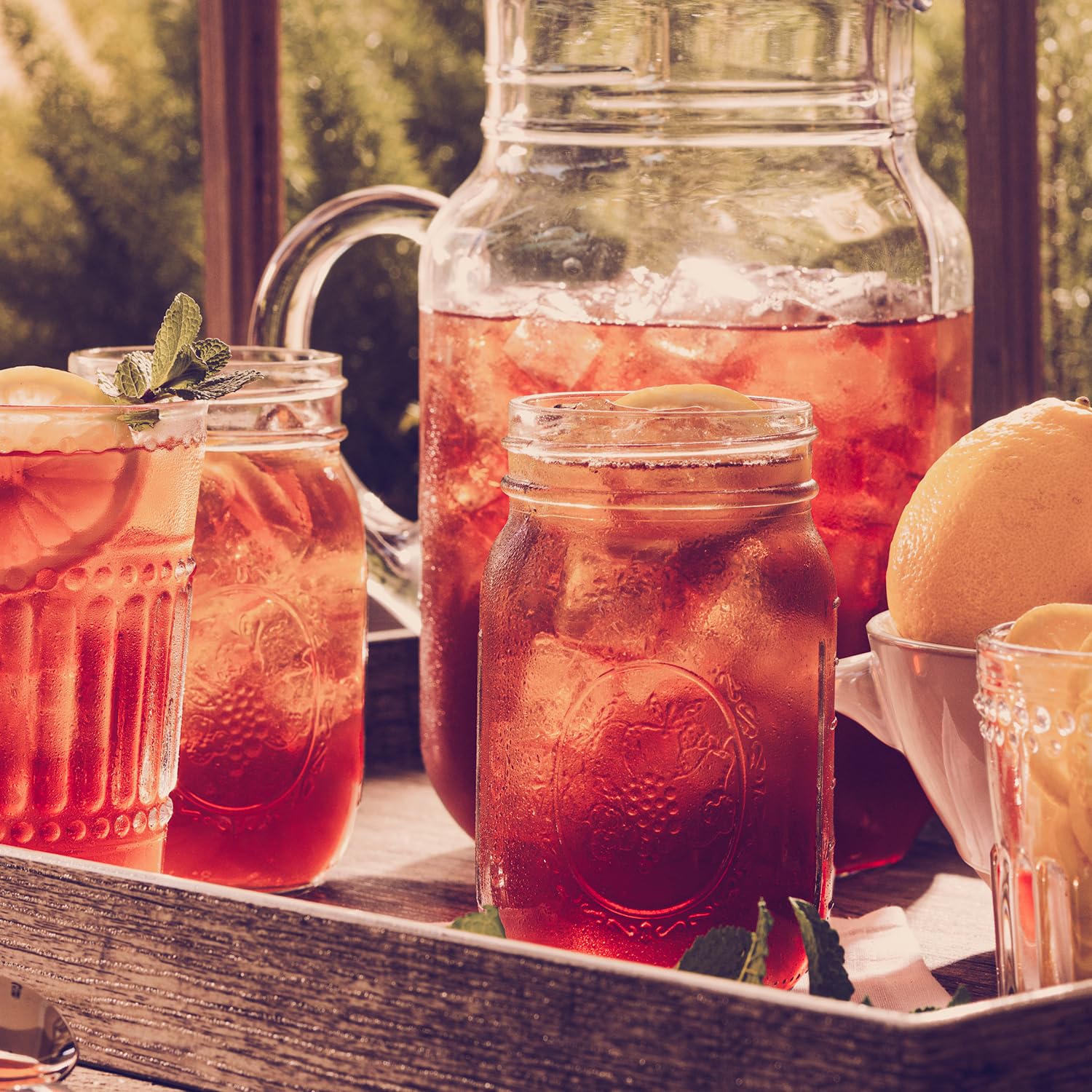 Luzianne family-size box six-pack ready for shared tea moments.