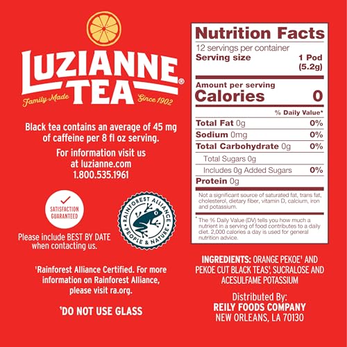 Luzianne Sweet Iced Tea pods brewing a fresh cup at home