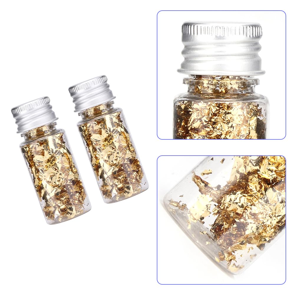 Lwuey gold leaf flakes on chocolate or ice cream elevates visual appeal.