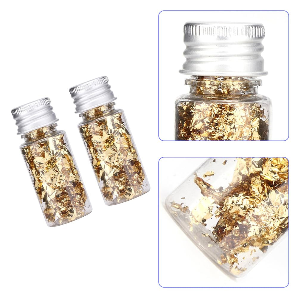 Lwuey gold leaf flakes on chocolate or ice cream elevates visual appeal.