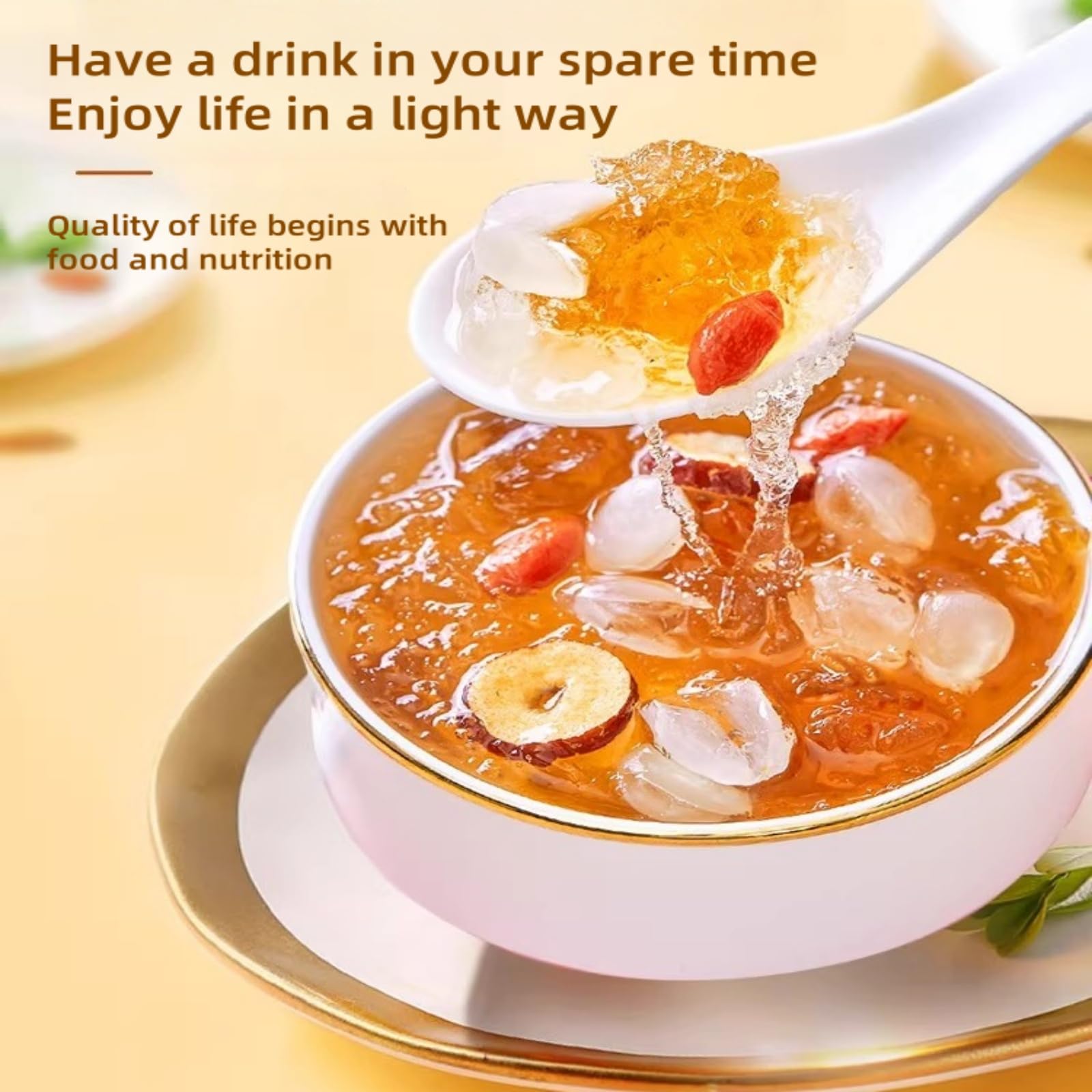 LWWTYKSPL Peach Gum delivers a chewy texture in soups and desserts.