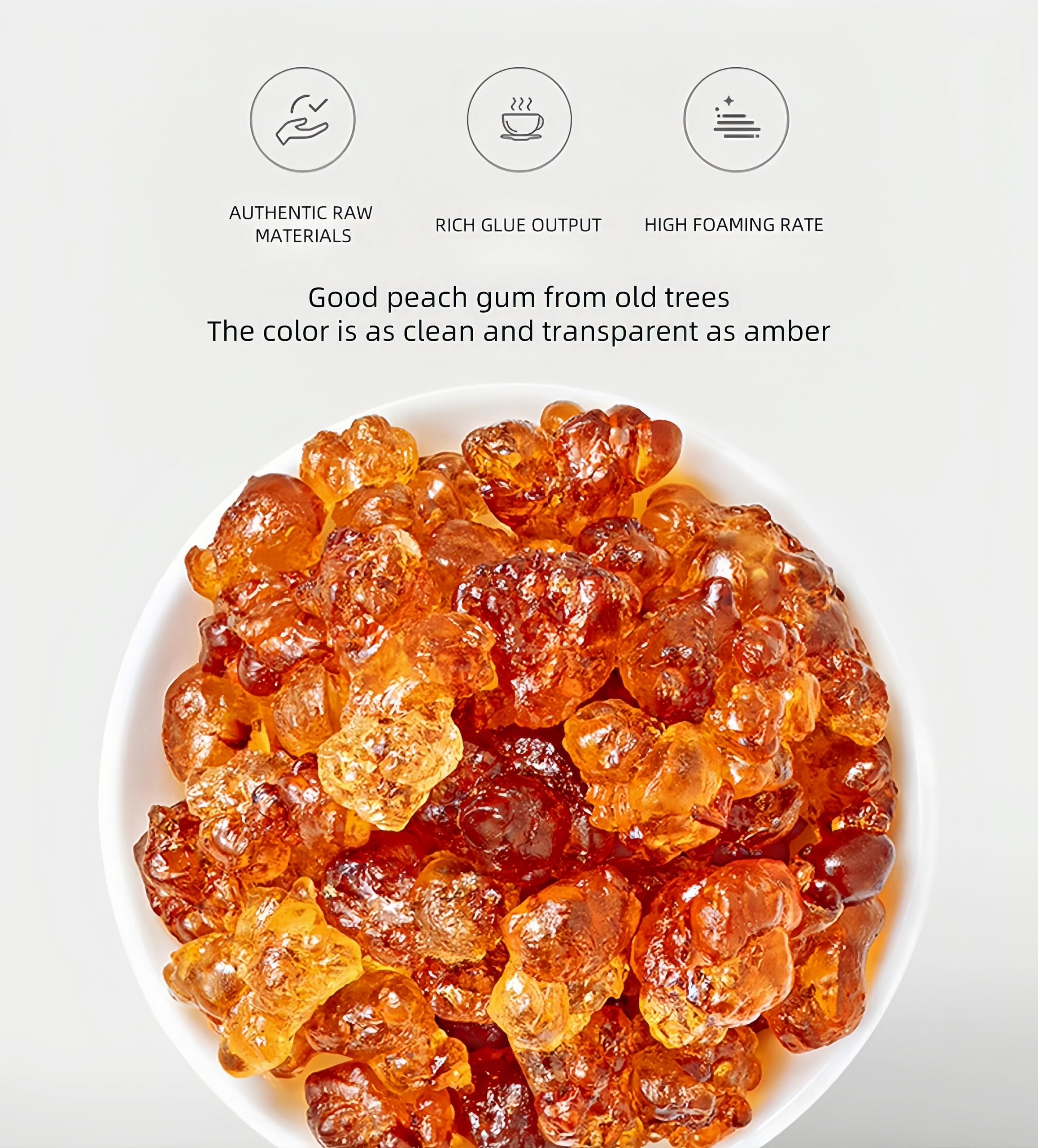 LWWTYKSPL Peach Gum used in tea and snow fungus desserts.