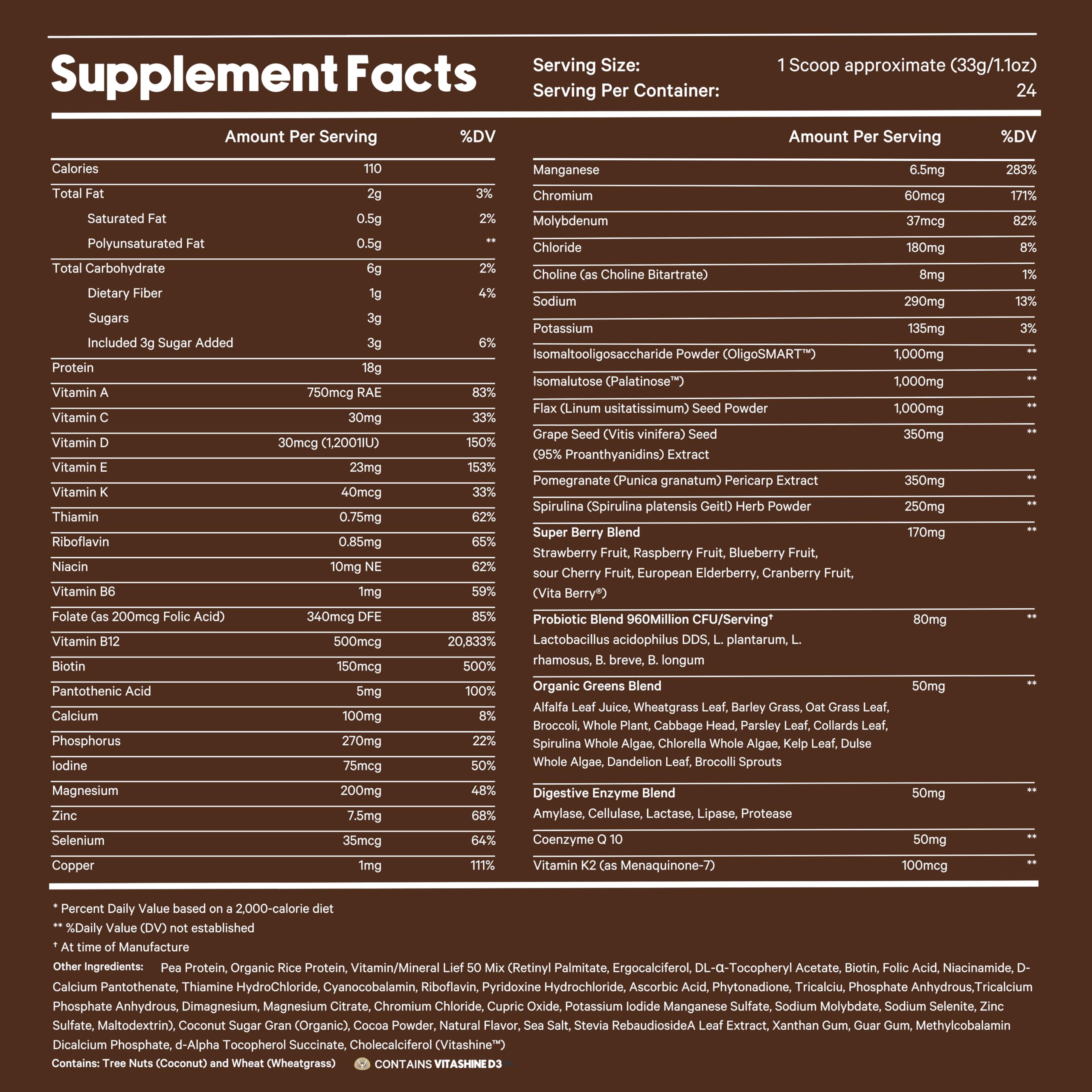 Measuring scoop next to LyfeFuel Essentials chocolate shake powder