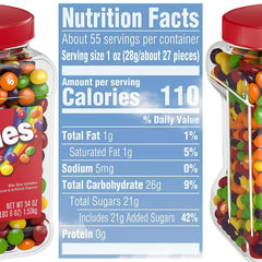 Lyfno Skittles Original close-up of colorful sugar shells and chewy centers for snacking