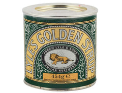 Lyle's Golden Syrup 454g tin, rich golden syrup ideal for pancakes, desserts, and baking