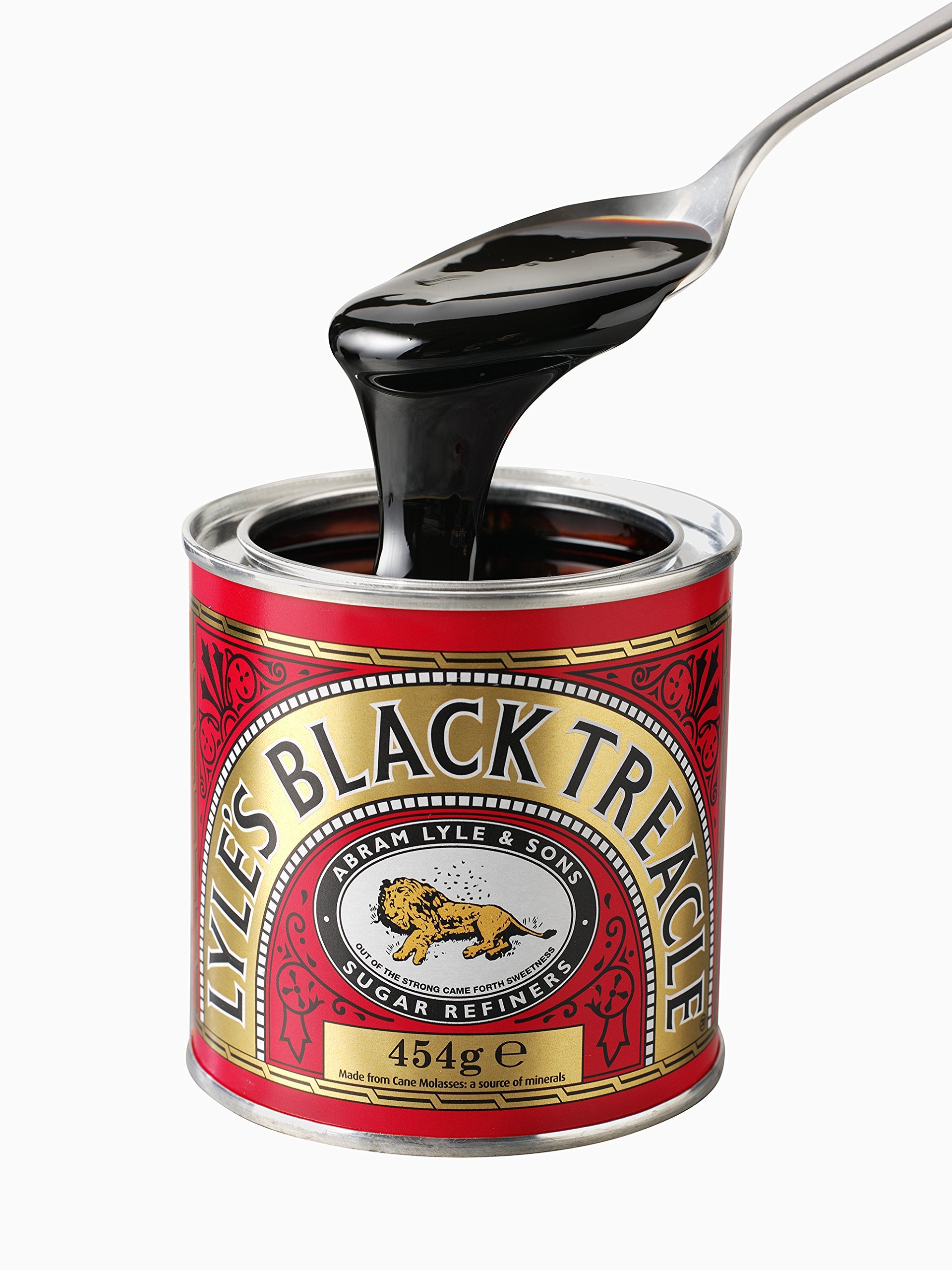 Lyle's Golden Syrup cane molasses-based treacle used in baking and sauces.