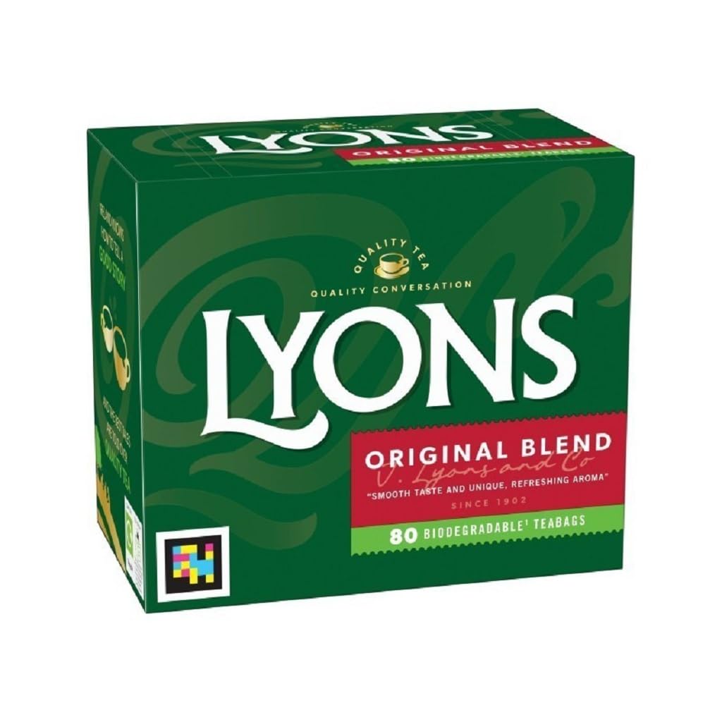 Lyons Original Blend tea bags box front view for daily rituals