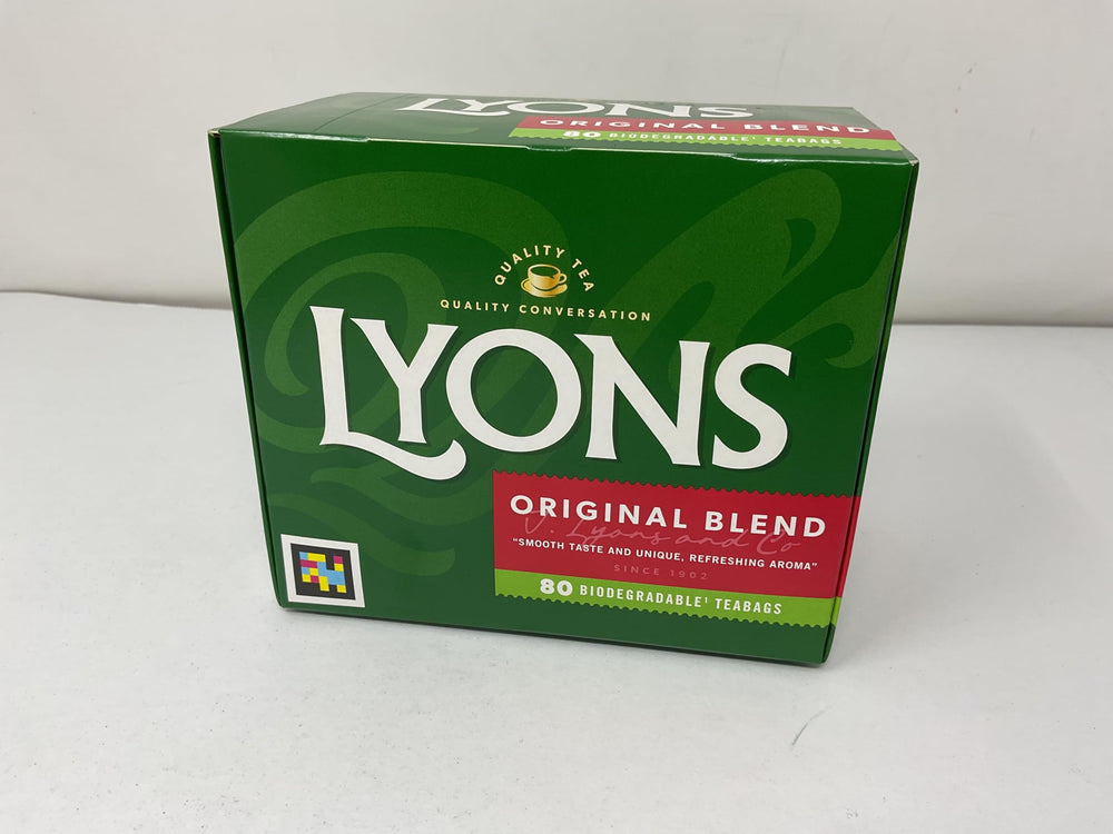 Lyons Original Blend packaging sleeve highlights Ireland heritage and quality
