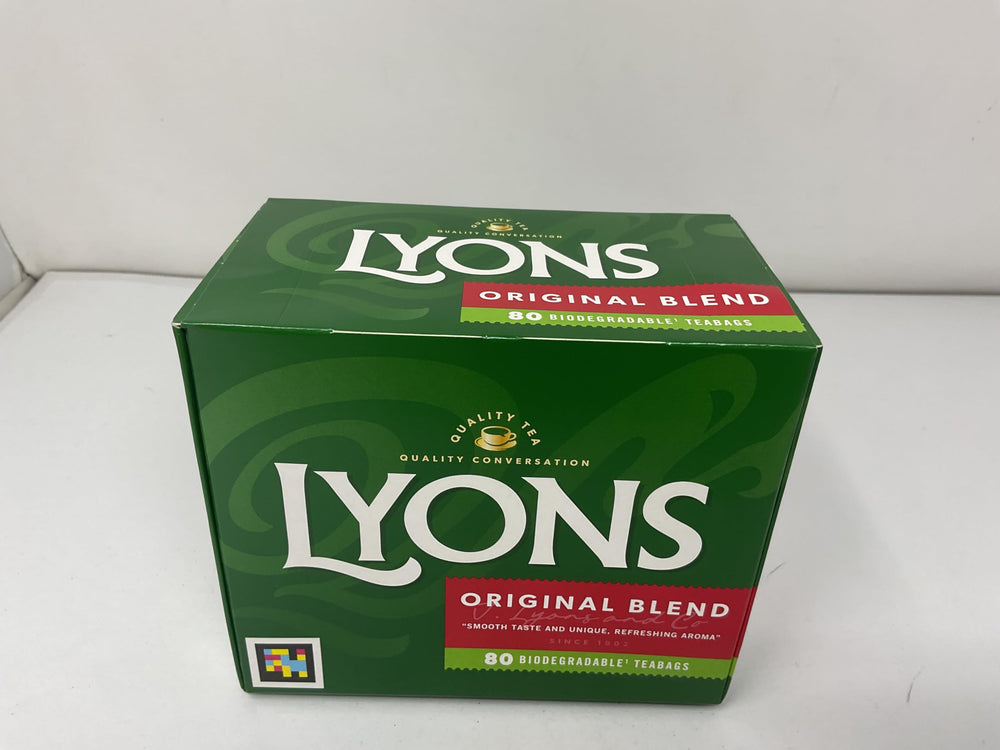 Steaming cup of Lyons Original Irish Tea ready to sip.