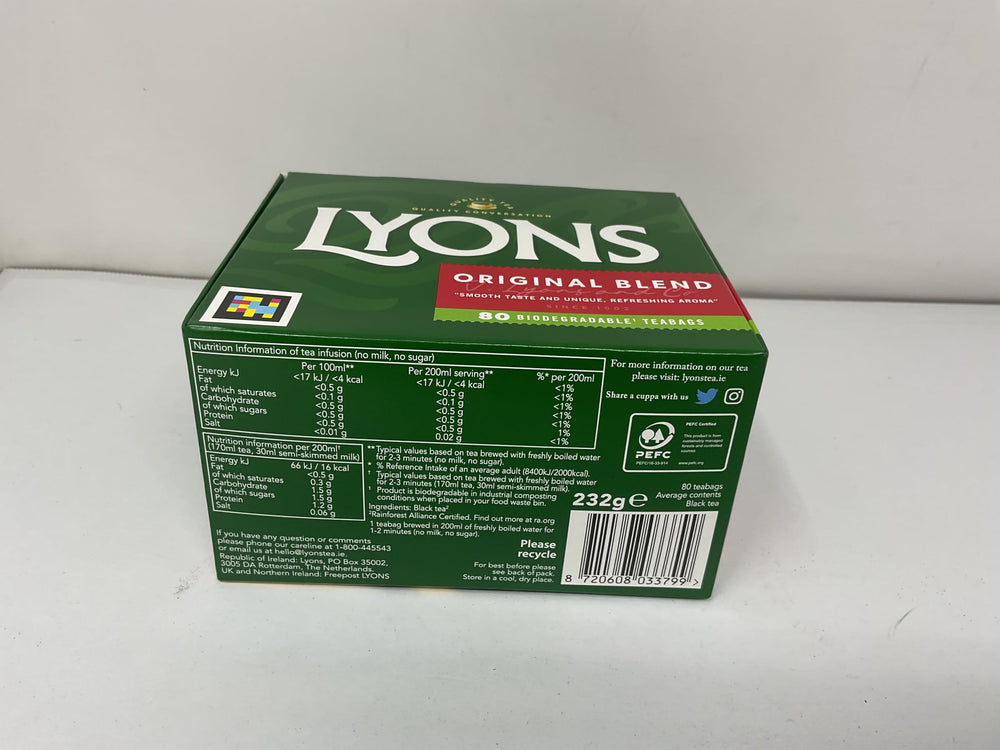 A morning routine with Lyons Original Irish Tea in a cup.