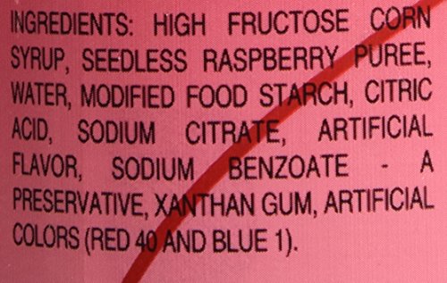 Pouring Lyons Raspberry Designer Dessert Sauce closeup