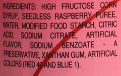 Pouring Lyons Raspberry Designer Dessert Sauce closeup