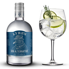 Lyre's Gin Alternative bottle cap close-up, ideal for alcohol-free mixing.