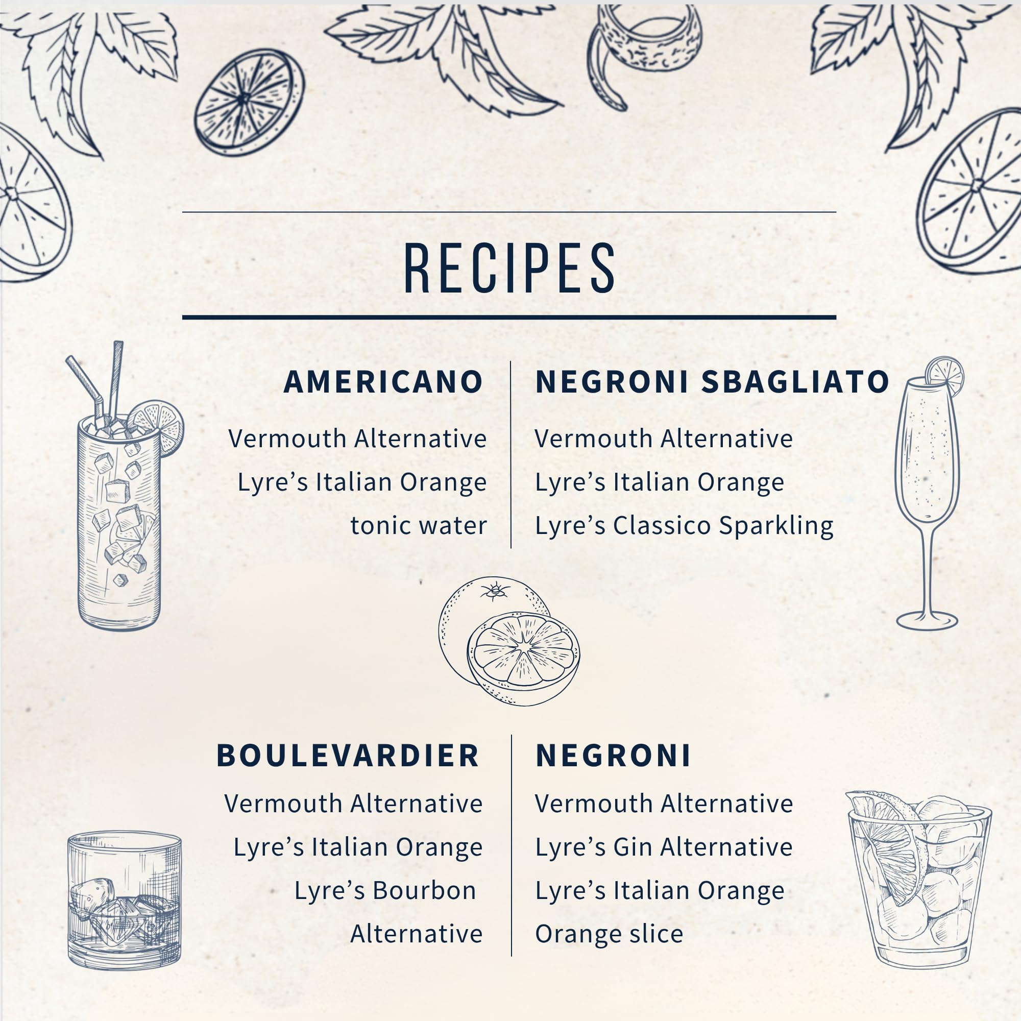 Lyre's Vermouth Rosso bottle beside a wine glass suggests elegant, alcohol-free sipping.