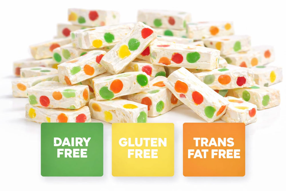 Bulk bag of Lyza's Sweets Italian nougat candies ideal for gatherings and parties
