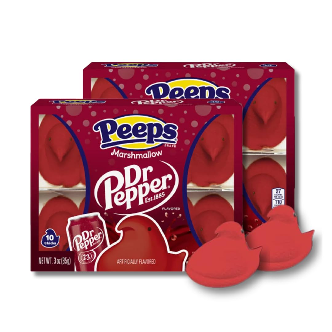 LYZA'S SWEETS AND TREATS Dr Pepper Peeps Chicks front box great for Easter baskets.
