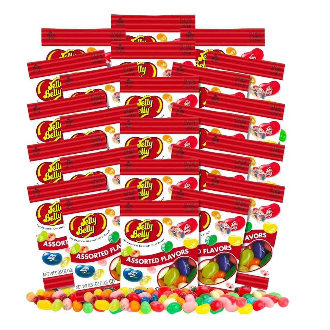 LYZA'S SWEETS & TREATS Jelly Beans mini packs front view for easy snacking
