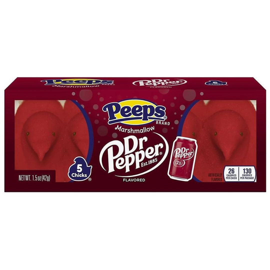 LYZA'S Dr Pepper Peeps Chicks marshmallows with playful flavor twist