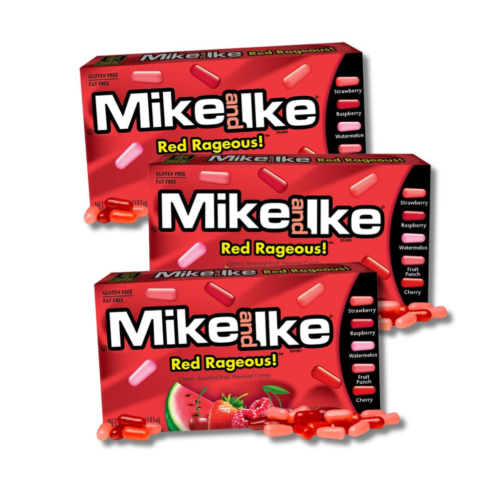 LYZA'S SWEETS & TREATS Mike & Ike Red Rageous box close-up for movie night.