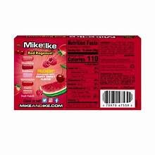 LYZA'S SWEETS & TREATS Mike & Ike Red Rageous box on a table for sharing.