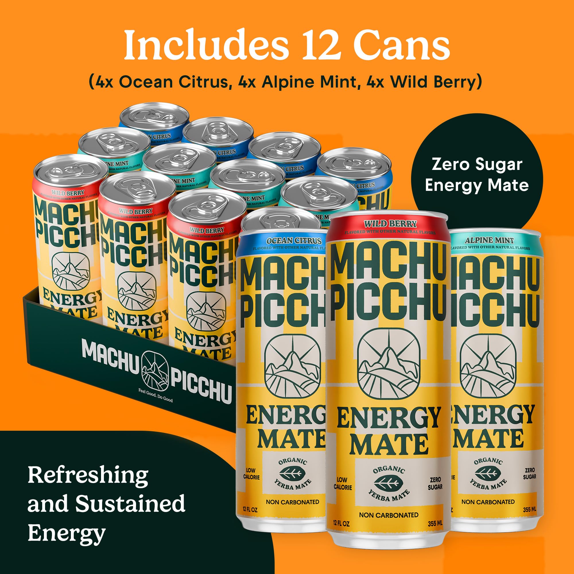 MACHU PICCHU non-carbonated can scene showing smooth taste