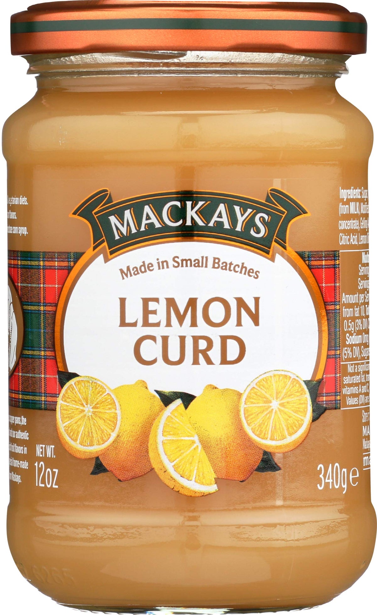 Mackays Lemon Curd jar showing vibrant citrus, a pantry staple for breakfast
