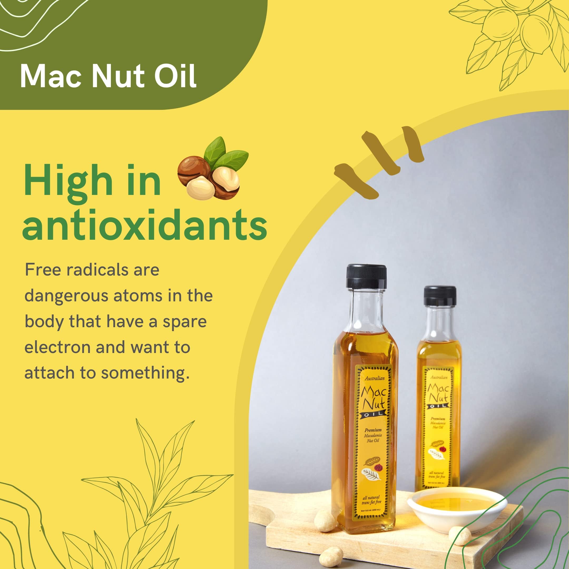 Mac Nut Oil in a pan, high smoke point for frying