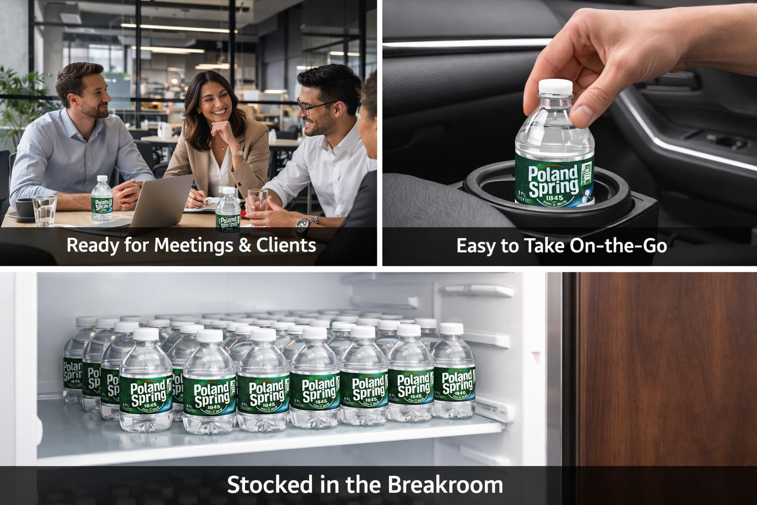 8 oz Poland Spring bottles in a 24-pack for travel and daily use.