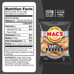 Mac's Salt & Pepper pork rinds ready for travel and lunch.