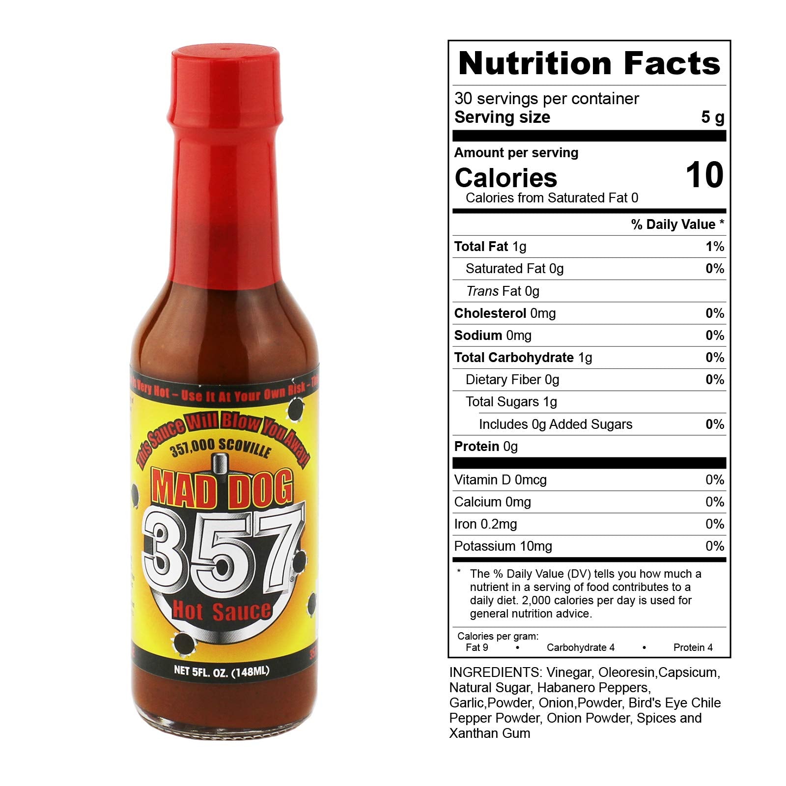 Pouring Mad Dog 357 hot sauce for a bold heat boost on burgers.