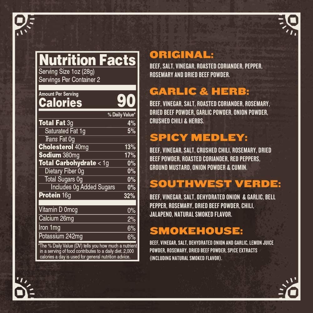 Made by True hickory smokehouse biltong slices with bold flavor for post-workout fuel.