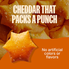 MadeGood Cheddar Star Puffed Crackers served as a kid-friendly lunchbox snack.