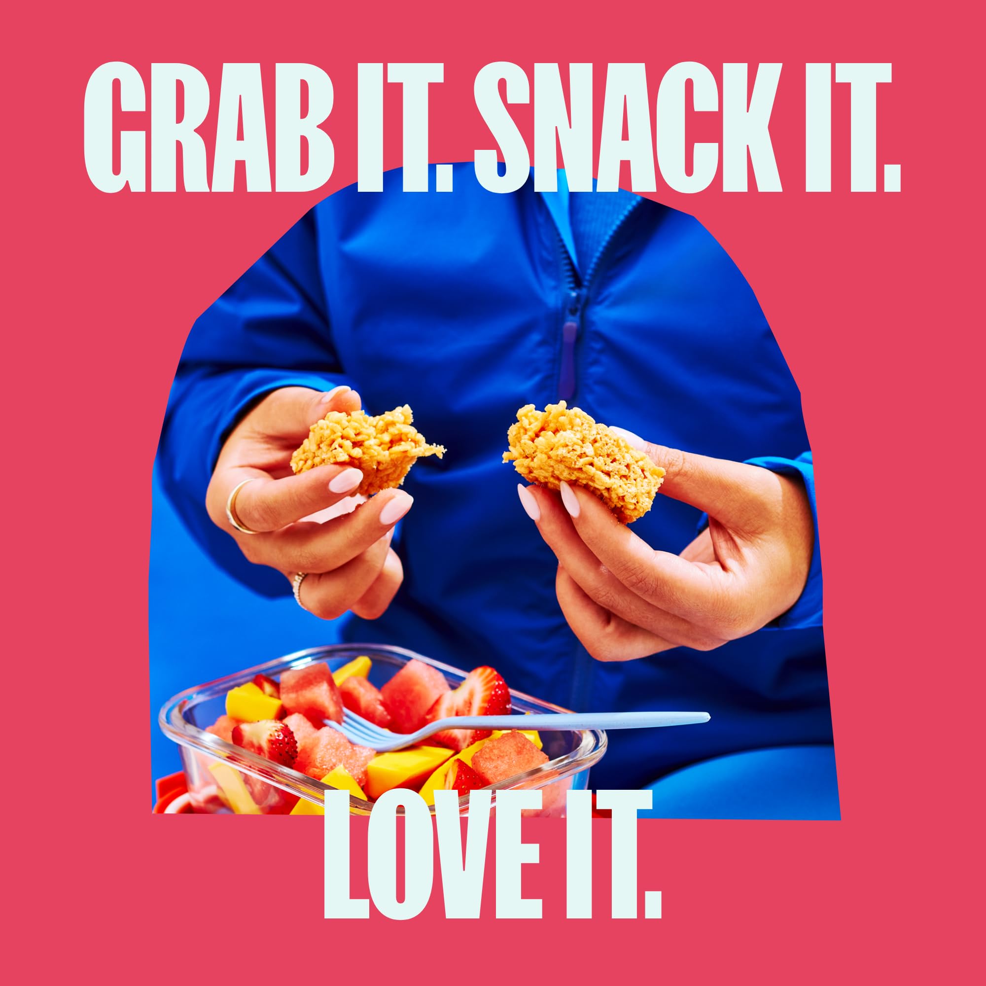 MadeGood Crispy Squares Strawberry grab-and-go pack shown in lunch bag.