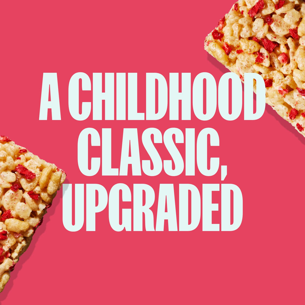 MadeGood Crispy Squares Strawberry unwrapped, ready for lunchbox.