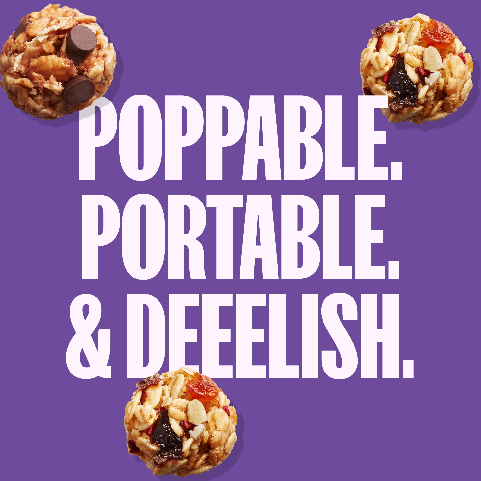 MadeGood Granola Minis close-up highlights berry pieces for a fruity, chewy texture.