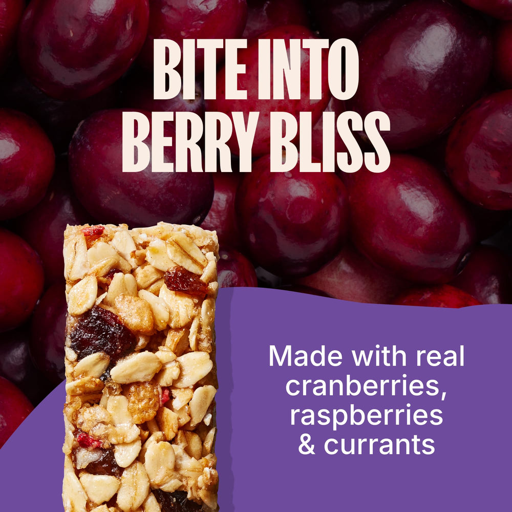 MadeGood Mixed Berry Granola Bars in a lunchbox, kid-friendly on-the-go snack.