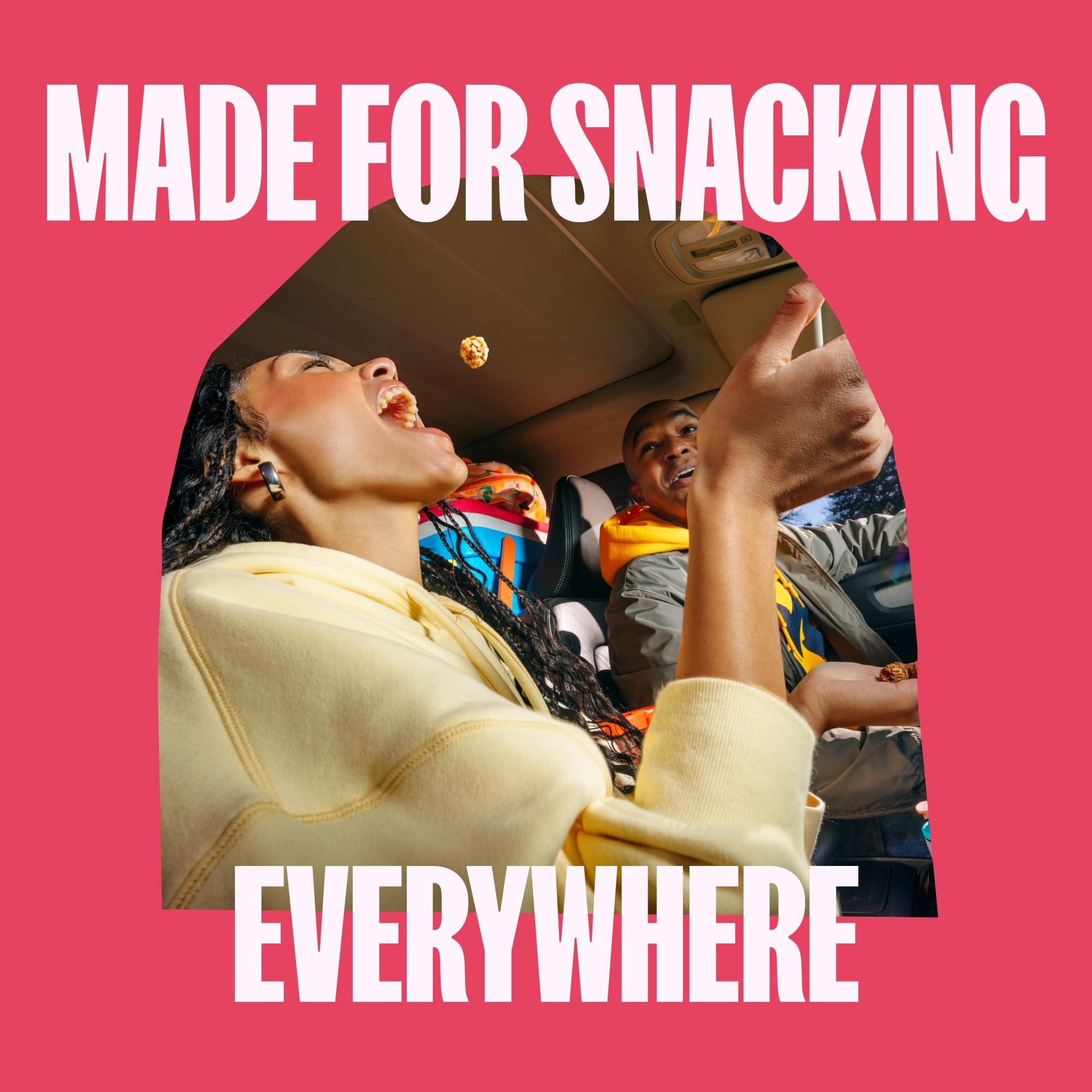 Kids enjoying Made Good Strawberry Granola Bites during lunch break.